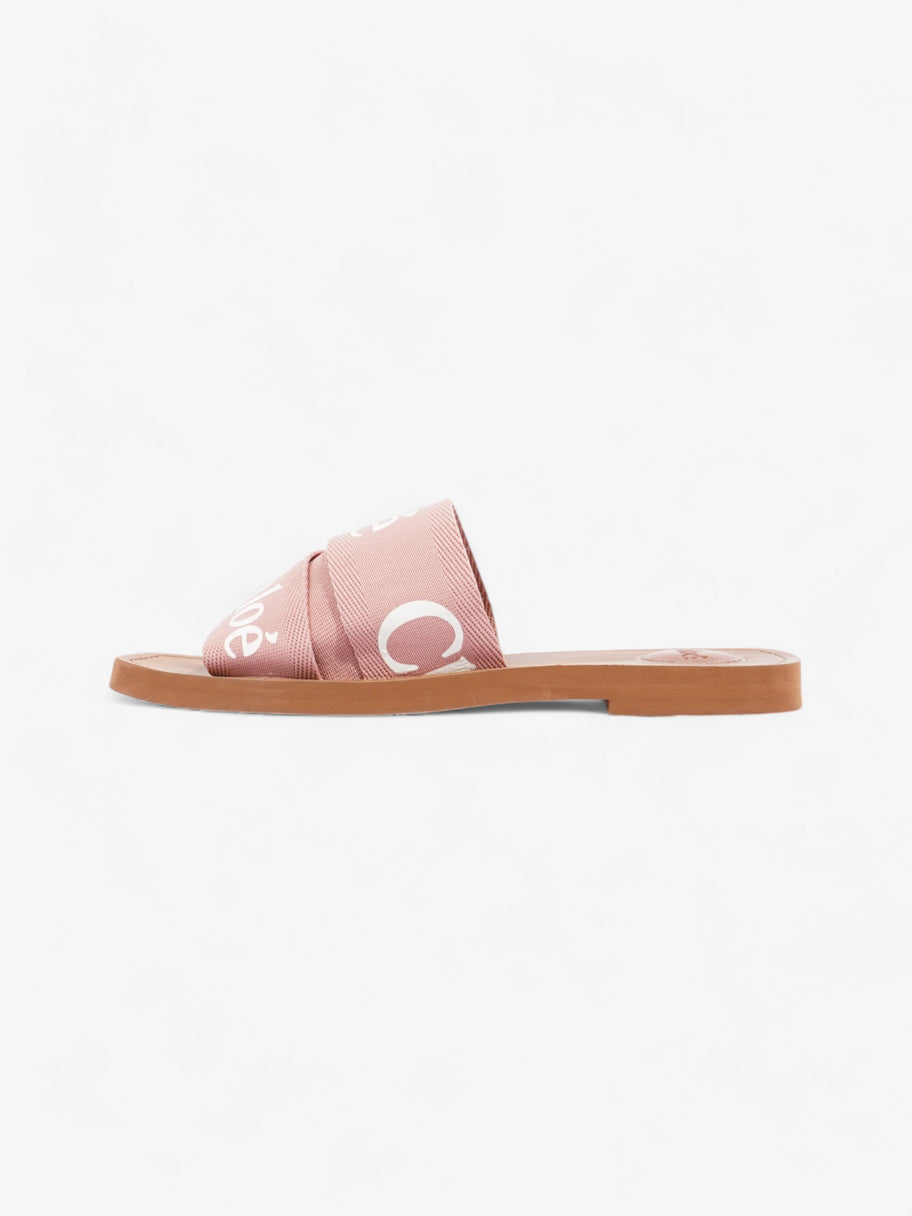 Chloe Woody Sandals Pink Canvas EU 38 UK 5 Image 3