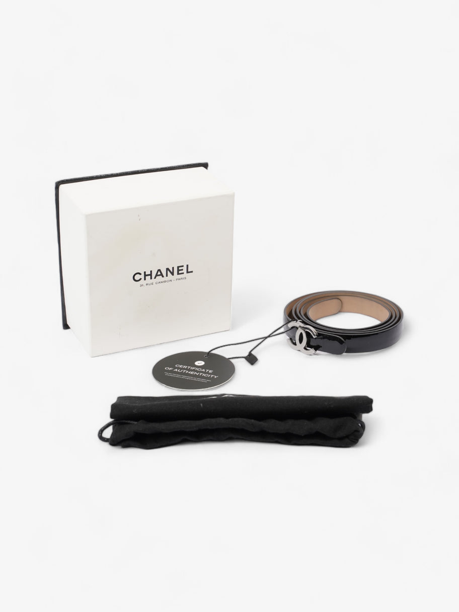 Chanel CC Belt Black Patent Leather 95cm / 38