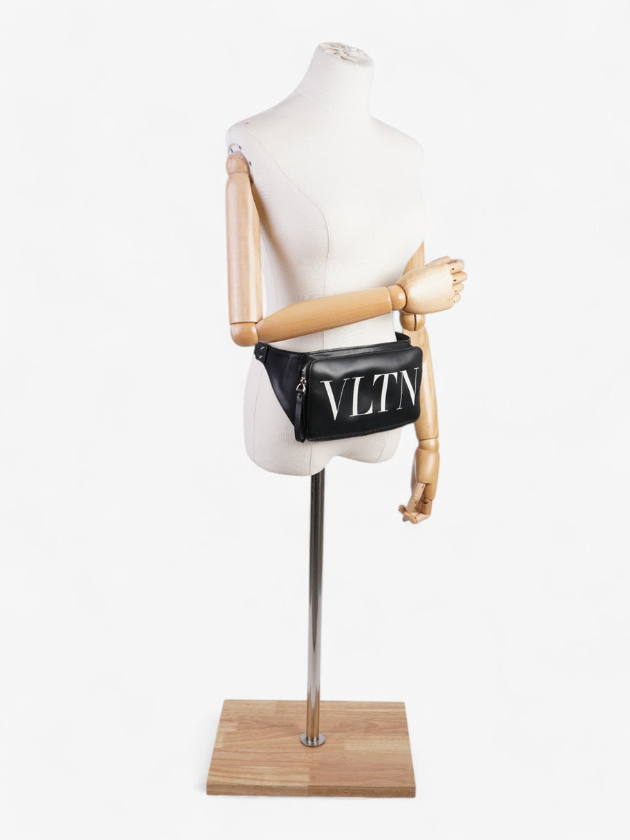 Valentino VLTN Belt Bag Black / White Leather Image 2