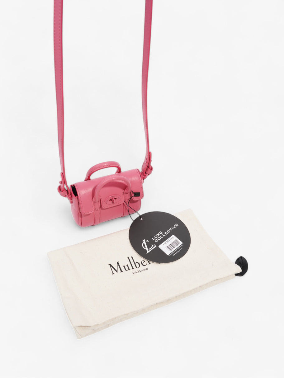 Mulberry Bayswater Geranium Pink Grained Leather Micro Image 8