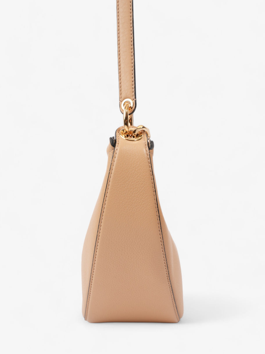 Valentino VLogo Moon Hobo Beige Leather Small Image 5