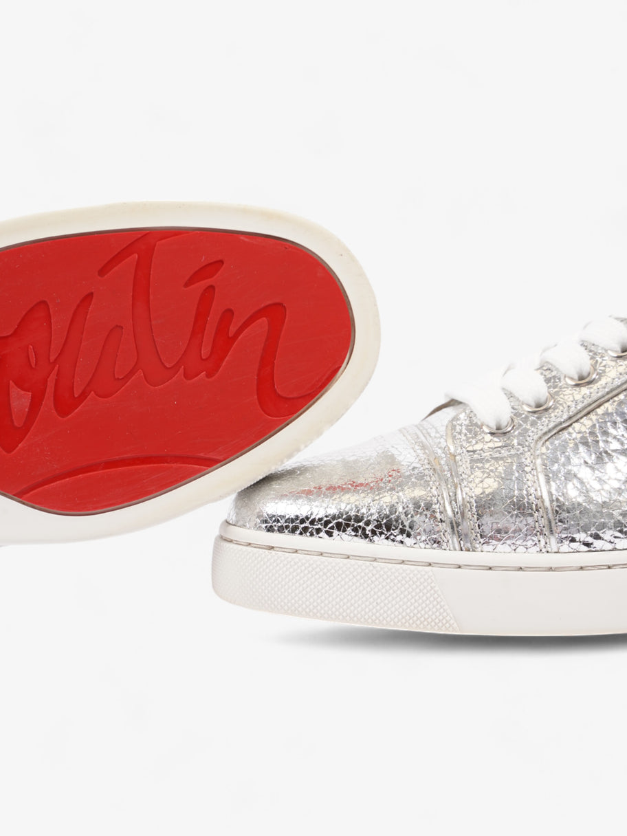 Christian Louboutin Vieira Flat Sneakers Silver Specchio Leather  EU 36.5 UK 3.5 Image 9