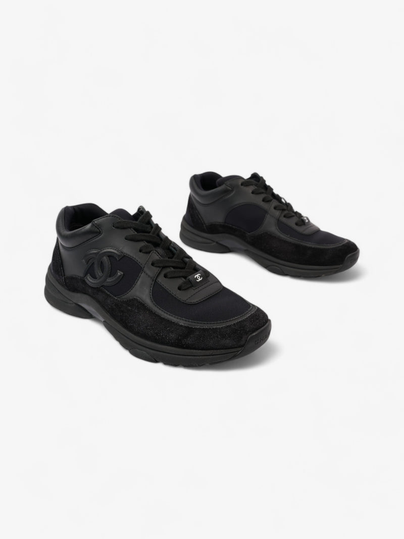  Chanel CC Logo Sneakers Black Suede EU 39 UK 6