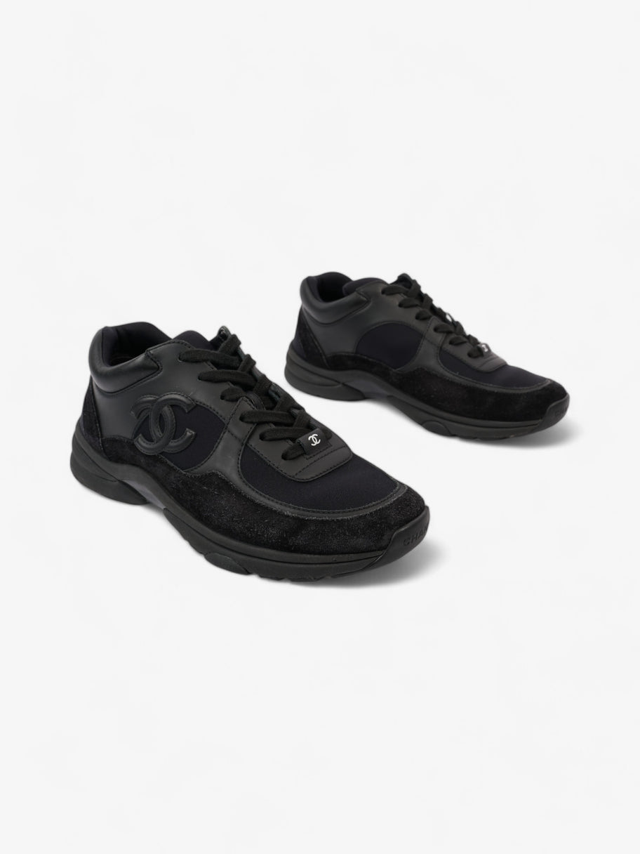 Chanel CC Logo Sneakers Black Suede EU 39 UK 6 Image 2