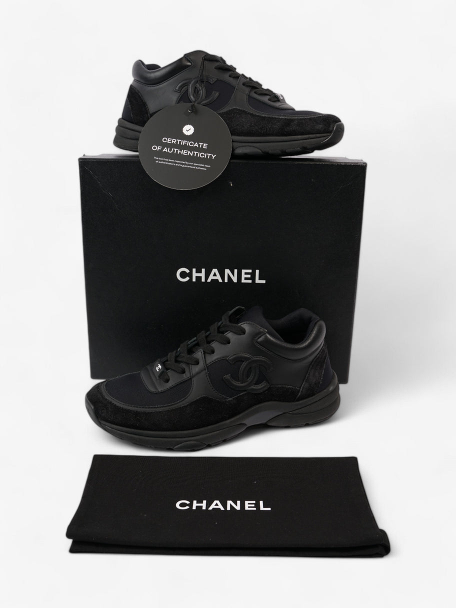 Chanel CC Logo Sneakers Black Suede EU 39 UK 6 Image 9