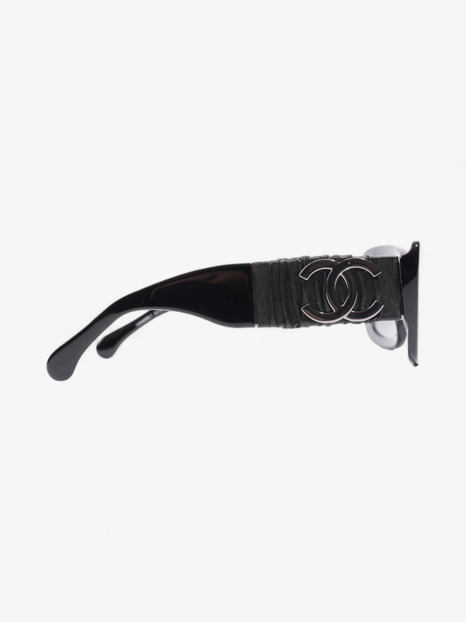 Chanel CC Sunglasses Black Acetate 140mm Image 4