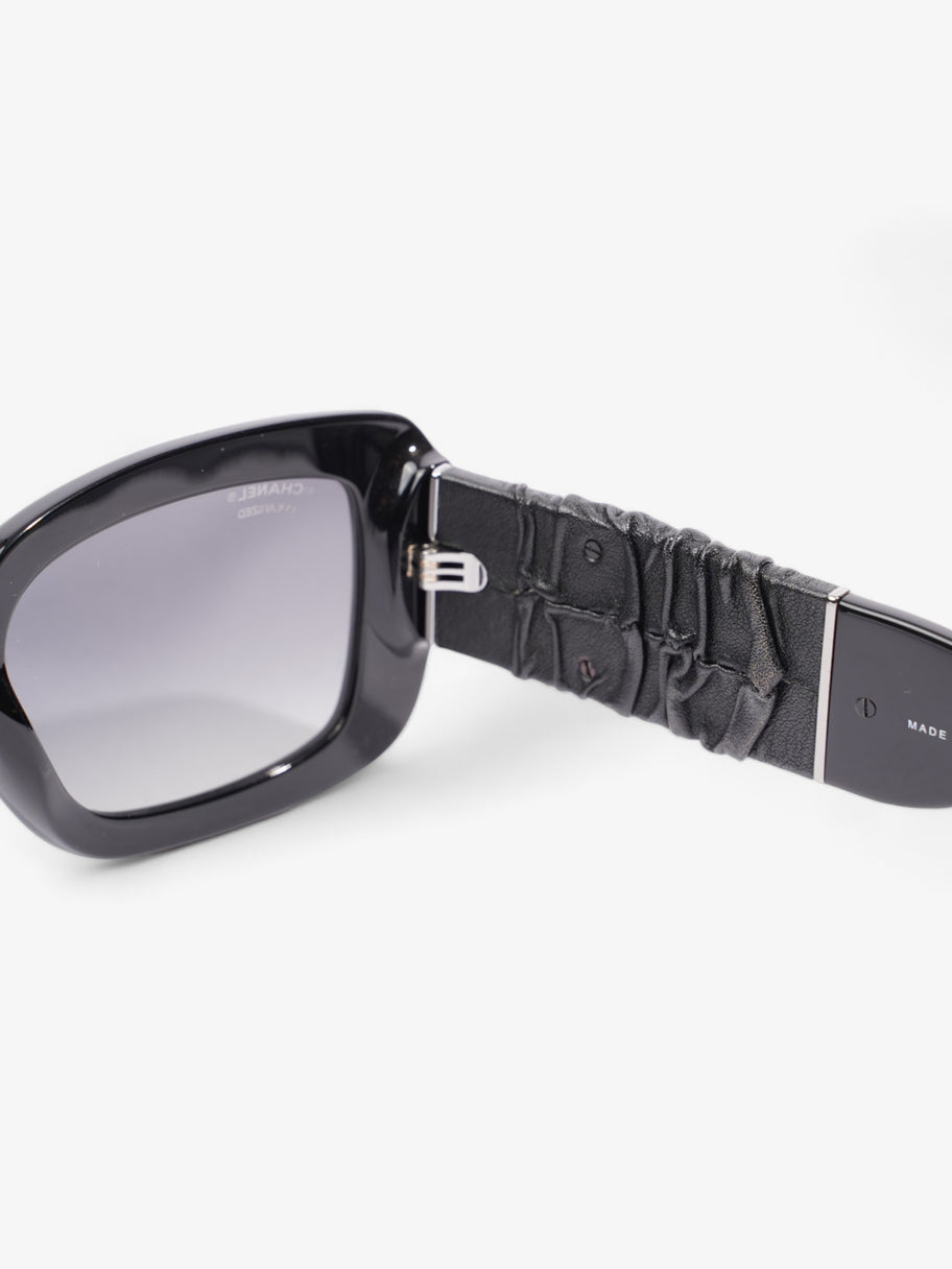 Chanel CC Sunglasses Black Acetate 140mm Image 6