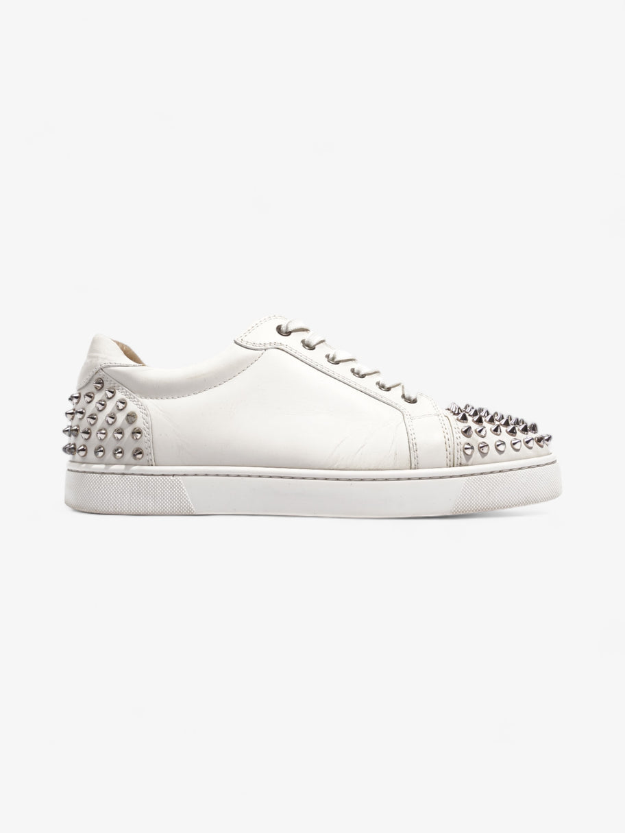 Christian Louboutin Louis Junior Spikes Sneakers White Leather EU 42 UK 8 Image 1