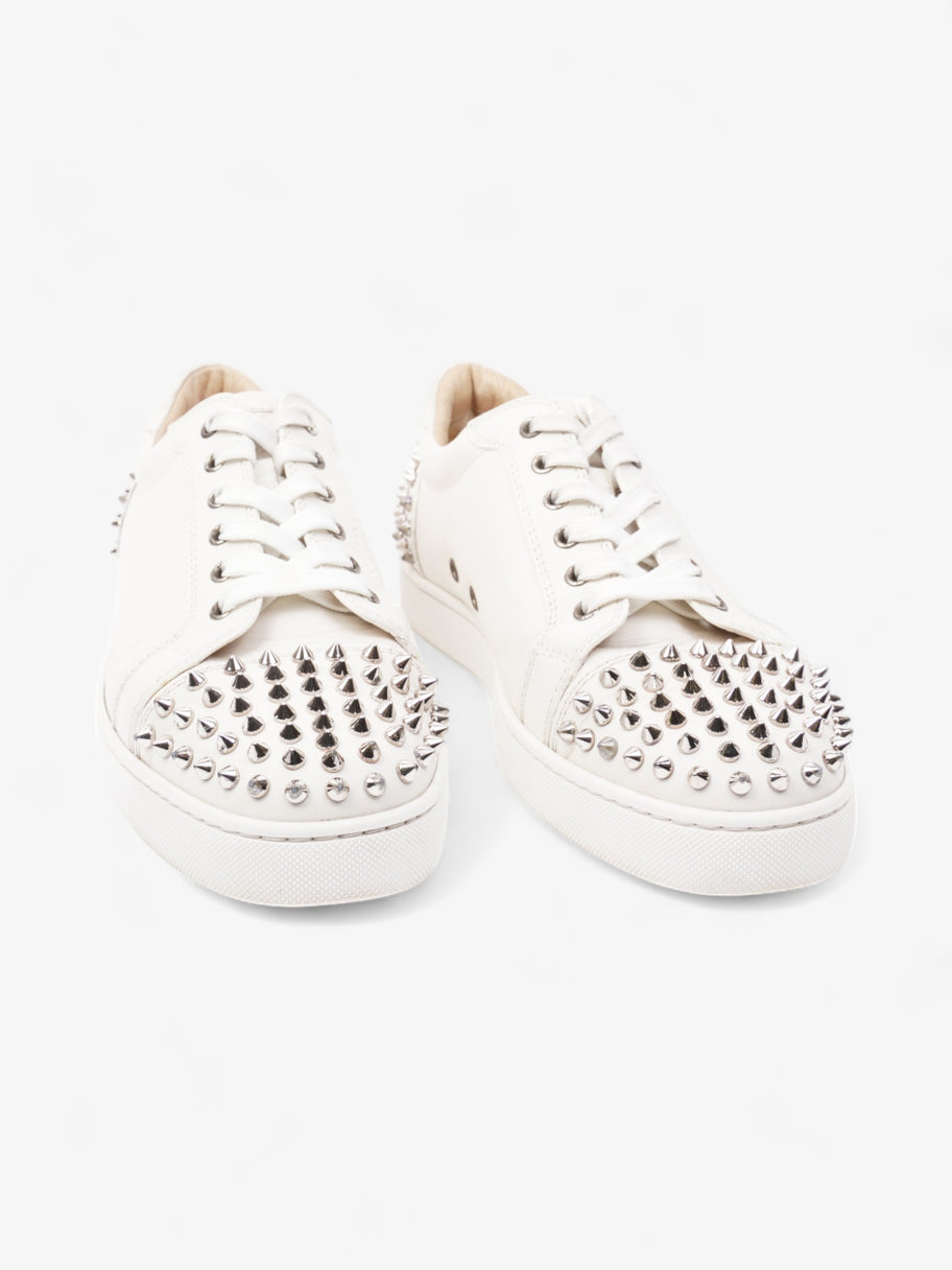 Christian Louboutin Louis Junior Spikes Sneakers White Leather EU 42 UK 8 Image 2