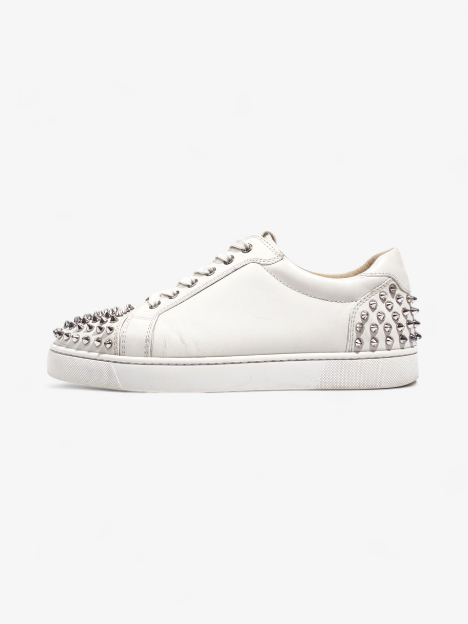 Christian Louboutin Louis Junior Spikes Sneakers White Leather EU 42 UK 8 Image 5