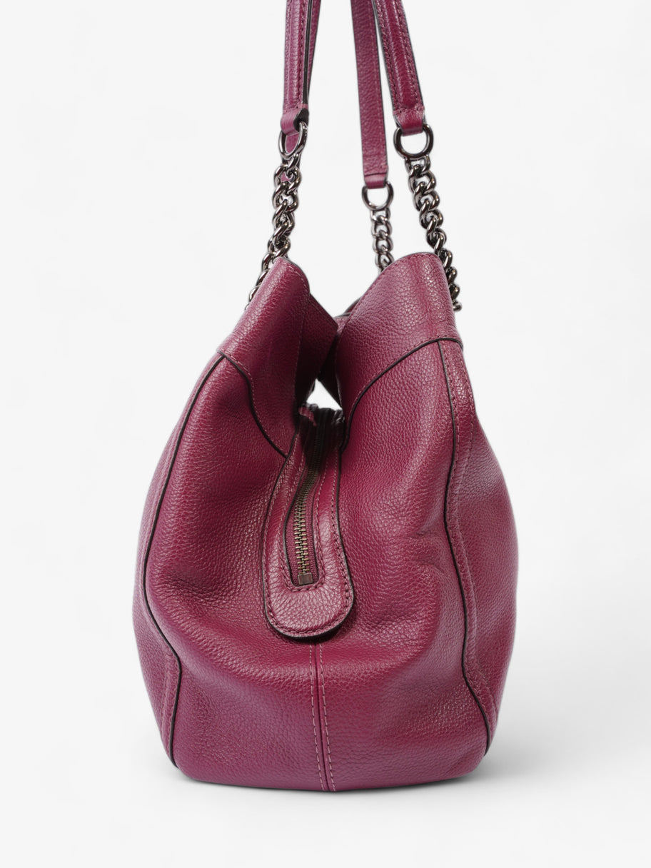 Coach Edie Turnlock Burgundy Leather Image 3