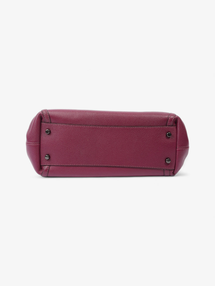 Coach Edie Turnlock Burgundy Leather Image 6