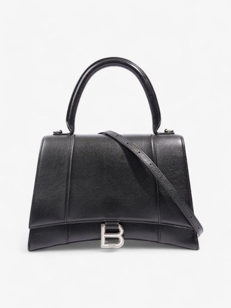  Balenciaga Hourglass Black Grained Leather Small