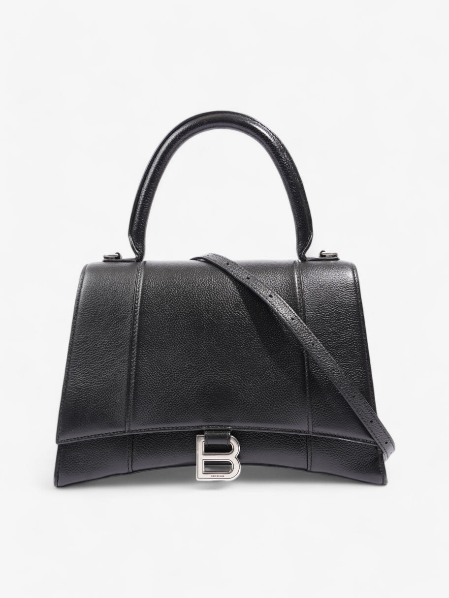 Balenciaga Hourglass Black Grained Leather Small Image 1