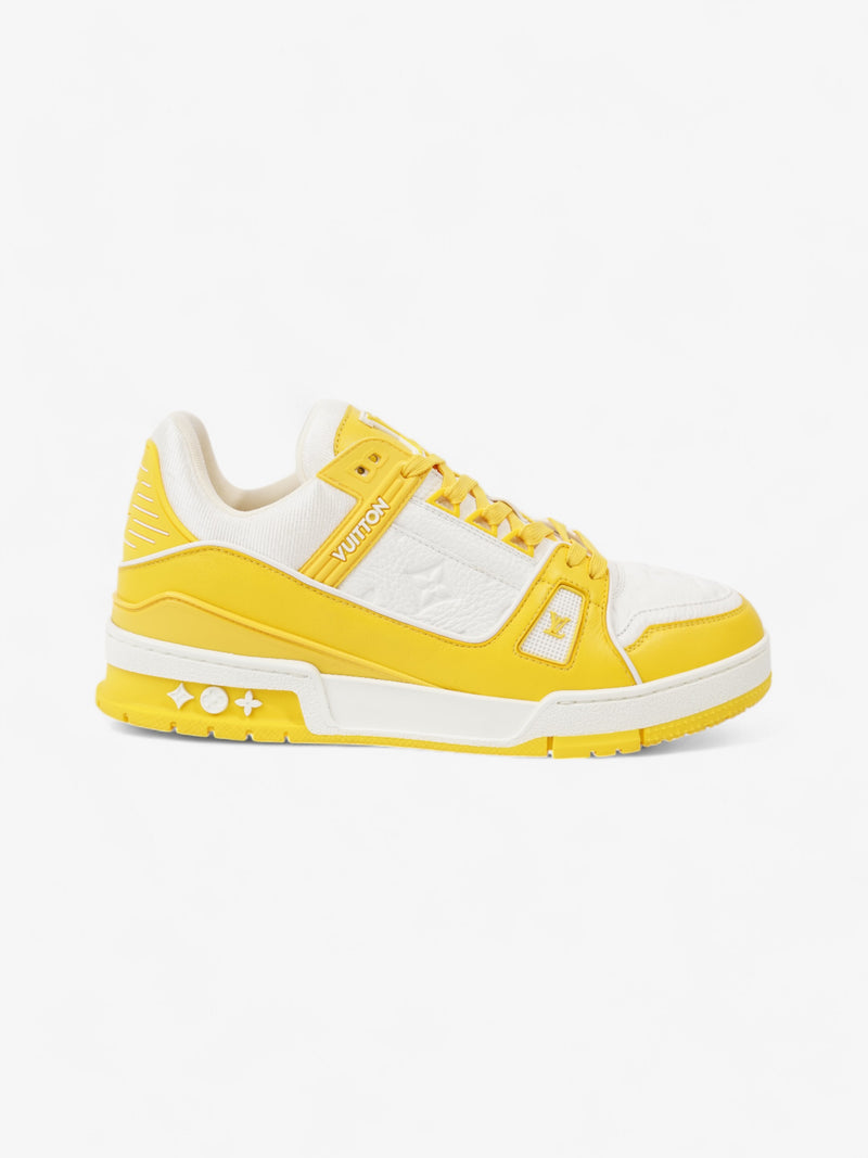  Louis Vuitton LV Trainers White  / Yellow Leather EU 41 UK 7