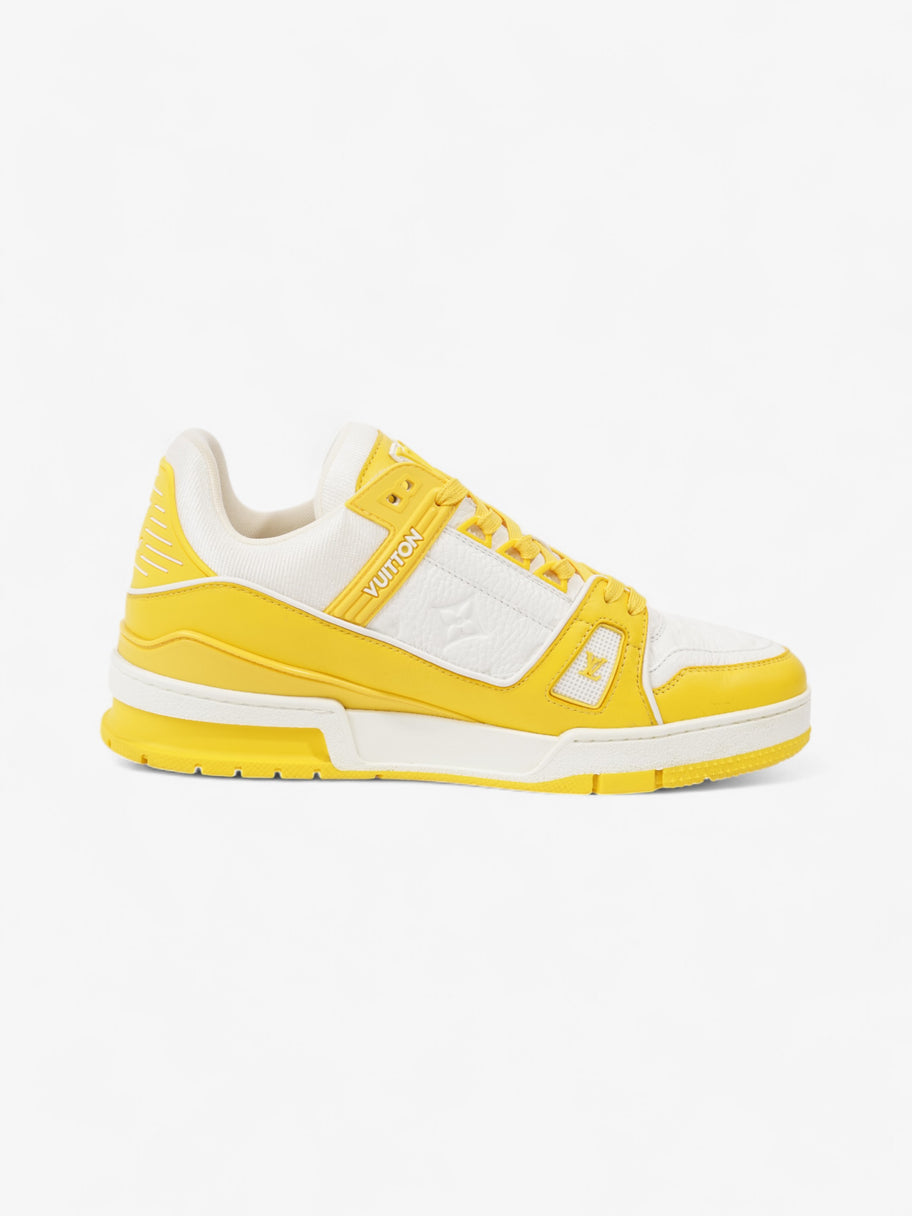 Louis Vuitton LV Trainers White  / Yellow Leather EU 41 UK 7 Image 4