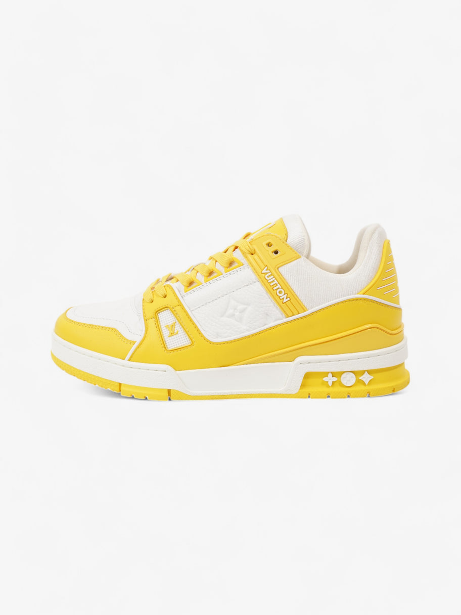 Louis Vuitton LV Trainers White  / Yellow Leather EU 41 UK 7 Image 5