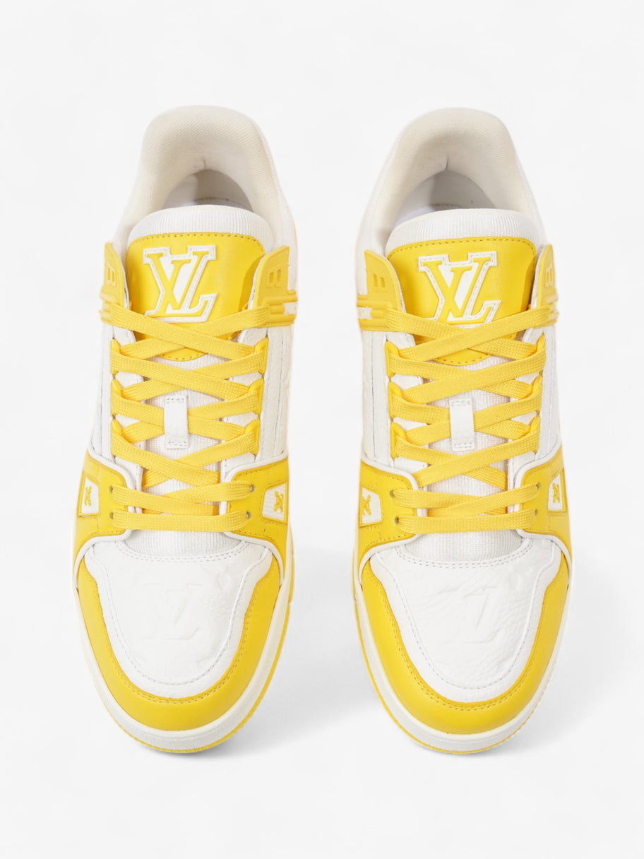 Louis Vuitton LV Trainers White  / Yellow Leather EU 41 UK 7 Image 8