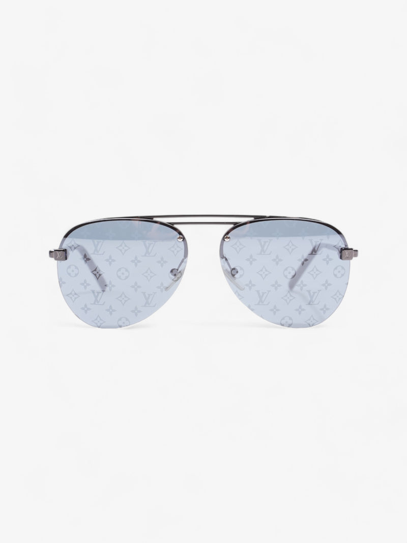  Louis Vuitton Aviator Sunglasses Black Monogram Acetate 140mm