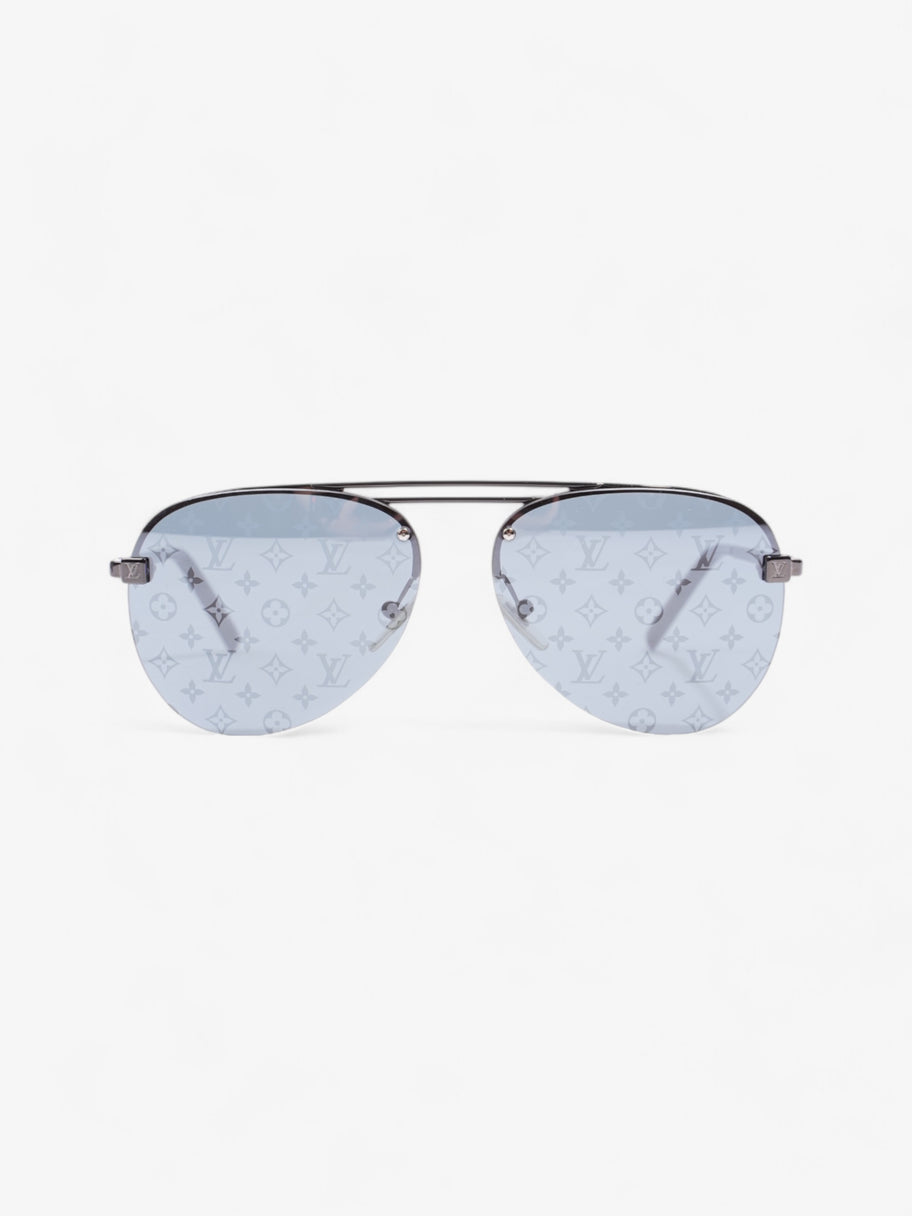 Louis Vuitton Aviator Sunglasses Black Monogram Acetate 140mm Image 1