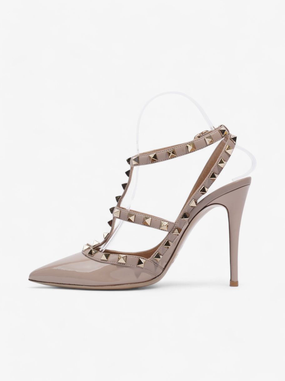 Valentino Rockstud Heels 100mm Nude / Light Gold Patent Leather EU 38 UK 5 Image 3