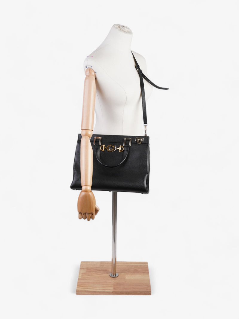  Gucci Zumi Black Leather Medium