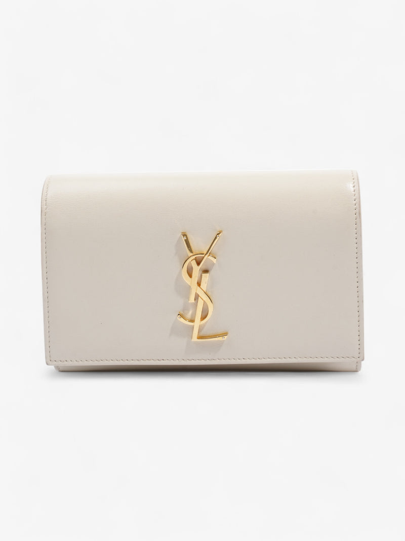  Saint Laurent Kate Belt Bag Cream Calfskin Leather