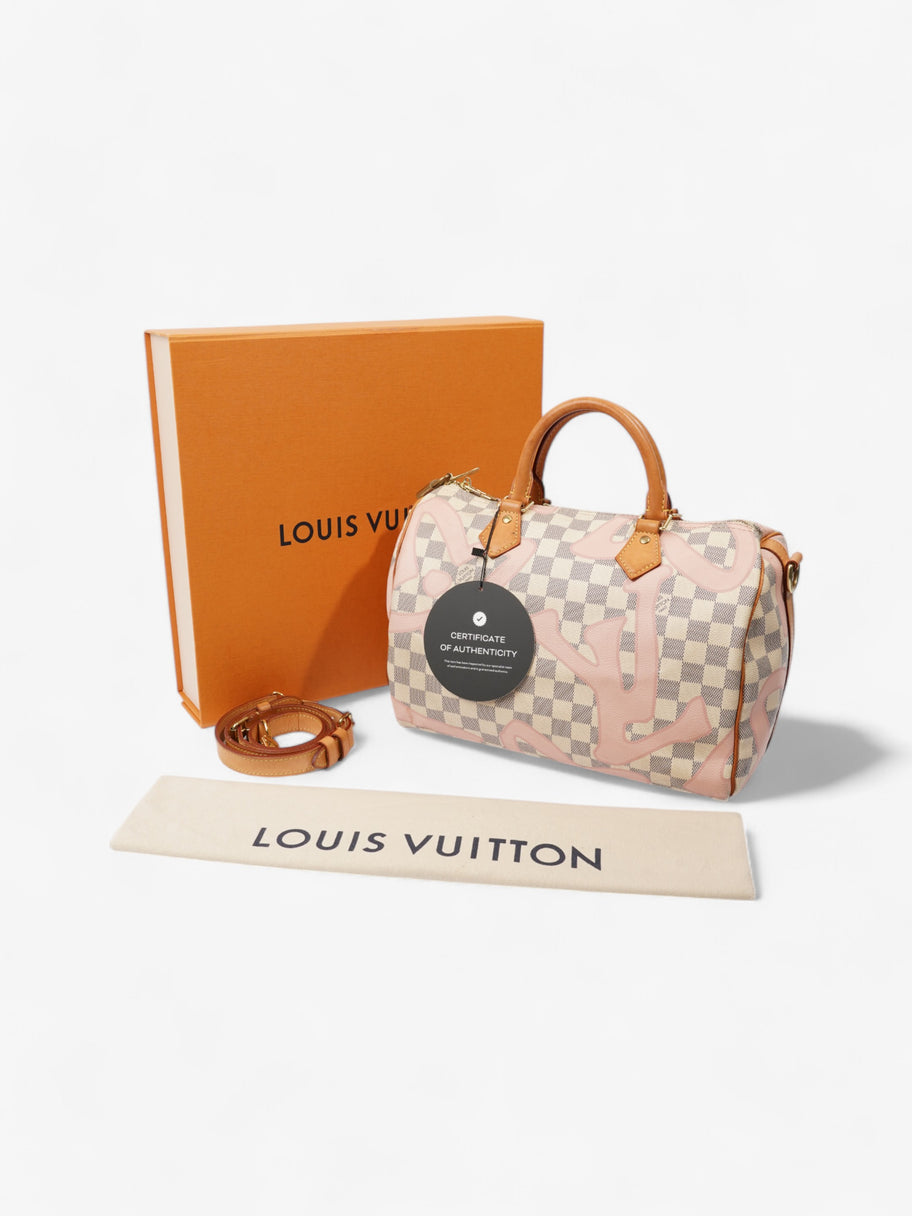 Louis Vuitton Speedy Bandoulière Damier Azur / Light Pink Coated Canvas 30 Image 9