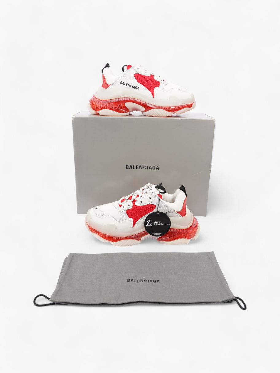 Balenciaga Triple S Clear Sole White  / Red Mesh EU 37 UK 4 Image 10