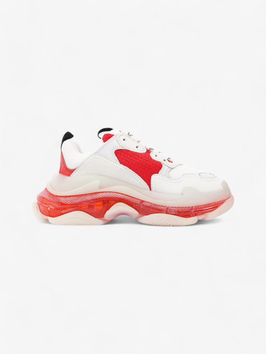 Balenciaga Triple S Clear Sole White  / Red Mesh EU 37 UK 4 Image 4