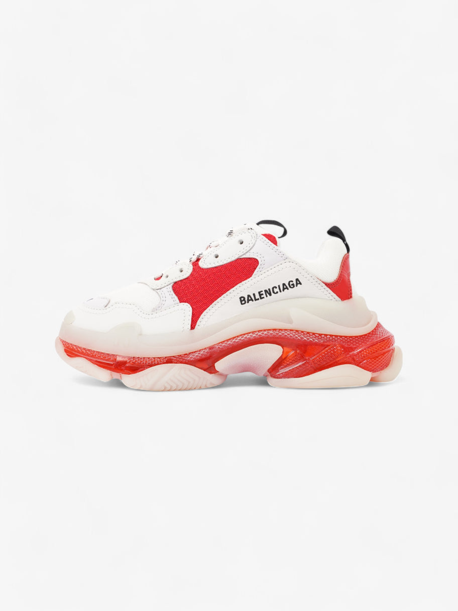 Balenciaga Triple S Clear Sole White  / Red Mesh EU 37 UK 4 Image 5