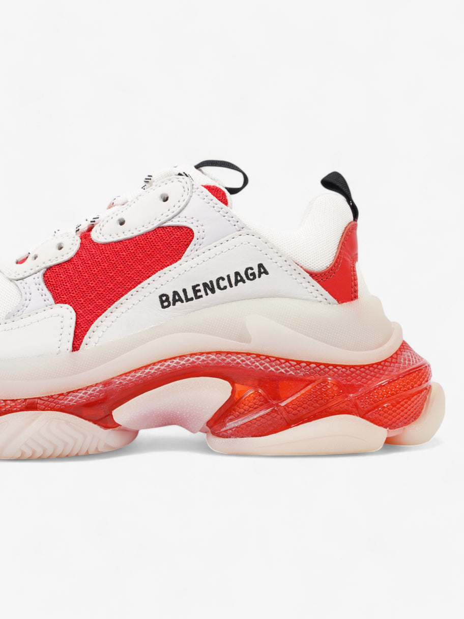 Balenciaga Triple S Clear Sole White  / Red Mesh EU 37 UK 4 Image 9