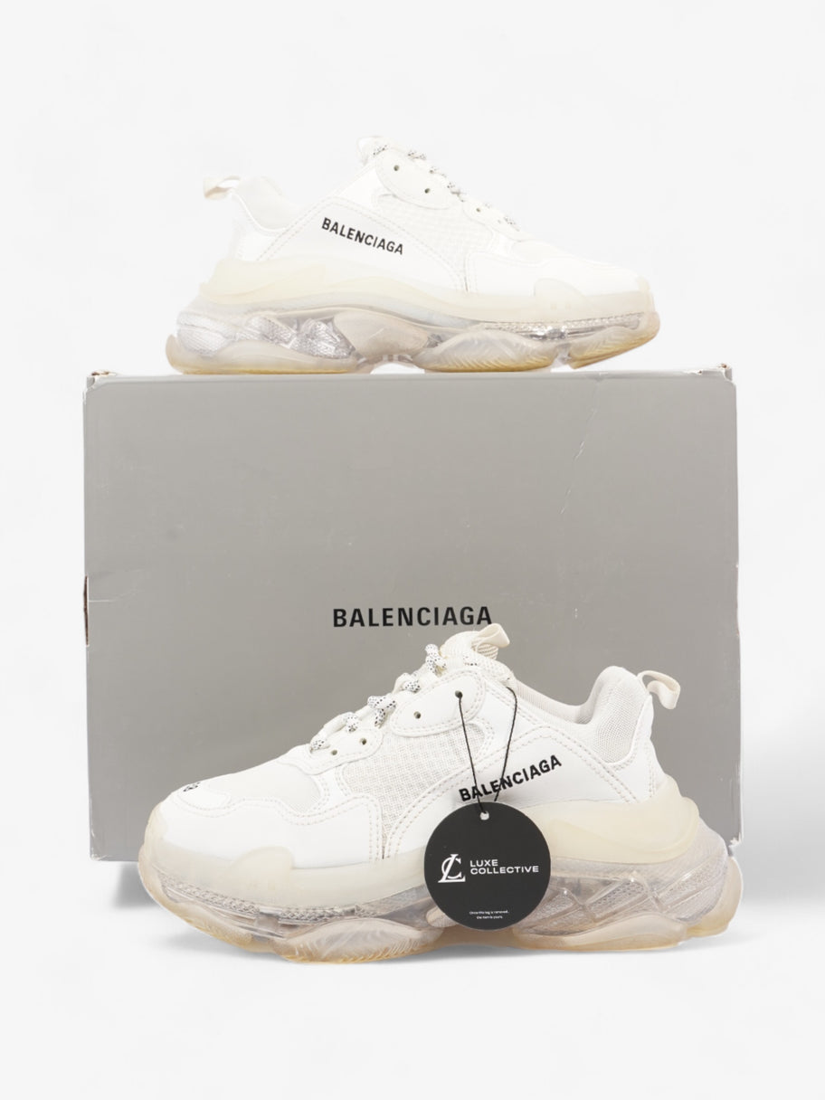 Balenciaga clear sole white hotsell