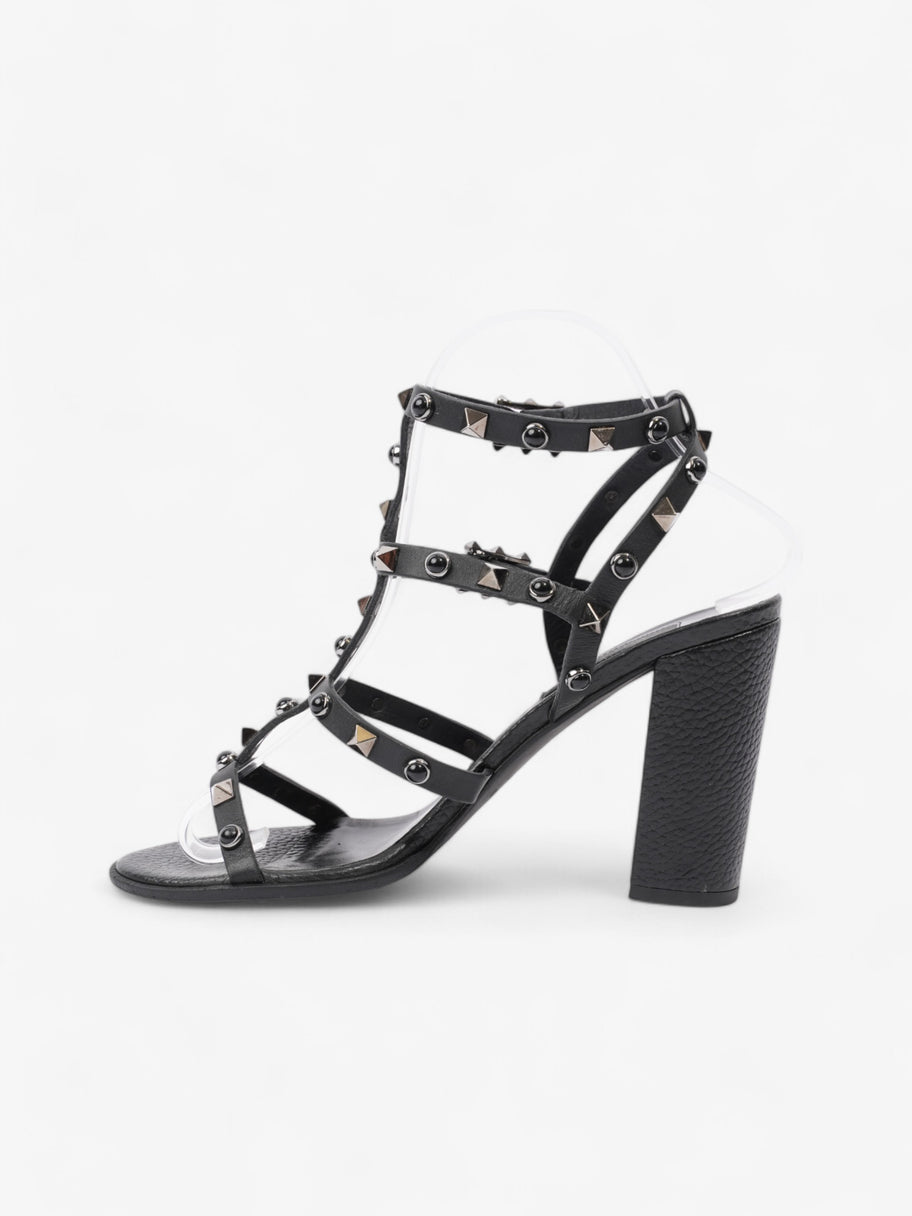 Valentino Rockstud Sandals 90 Black Leather EU 37 UK 4 Image 3