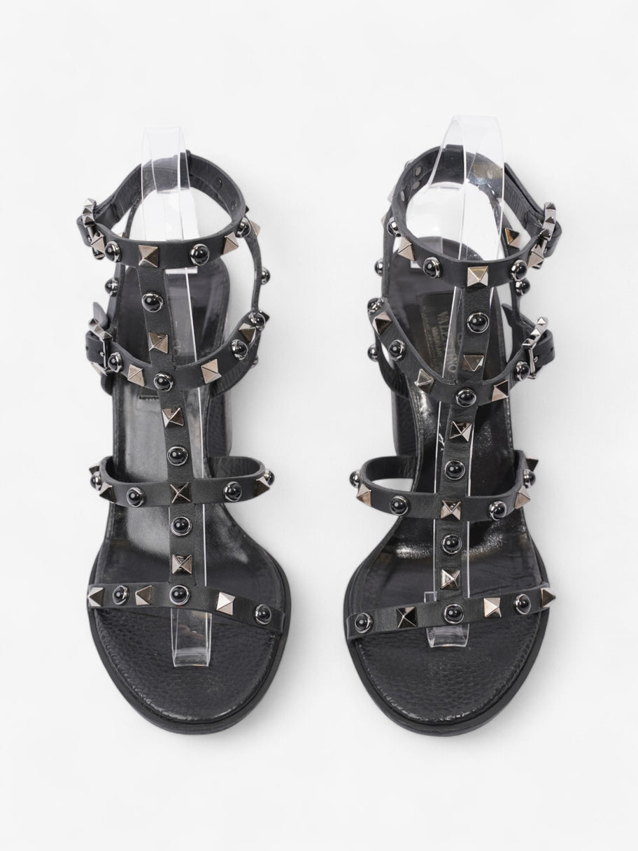 Valentino Rockstud Sandals 90 Black Leather EU 37 UK 4 Image 8