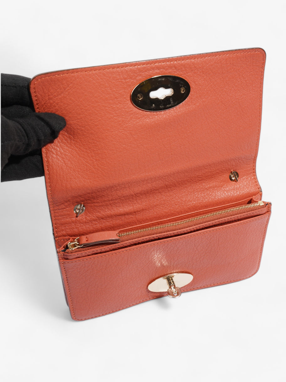 Mulberry Bayswater Clutch Wallet Burnt Orange Grained Leather Image 7