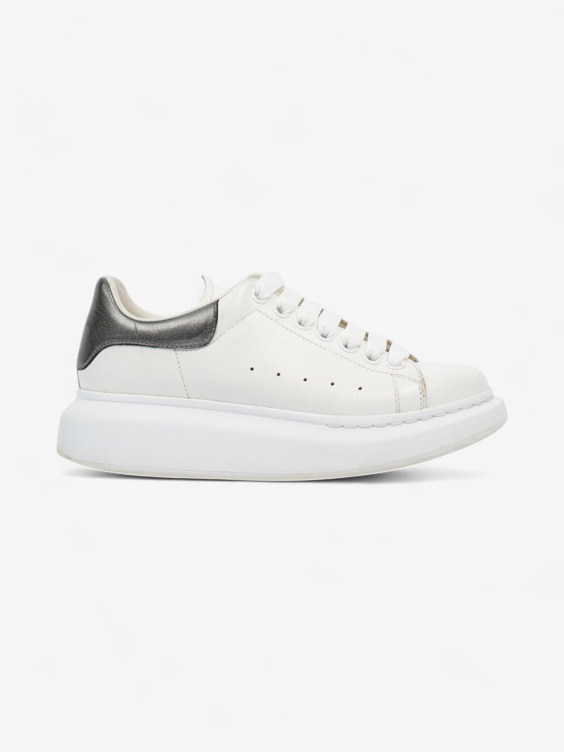  Alexander McQueen Oversized Sneakers White / Metallic Silver Leather EU 37 UK 4