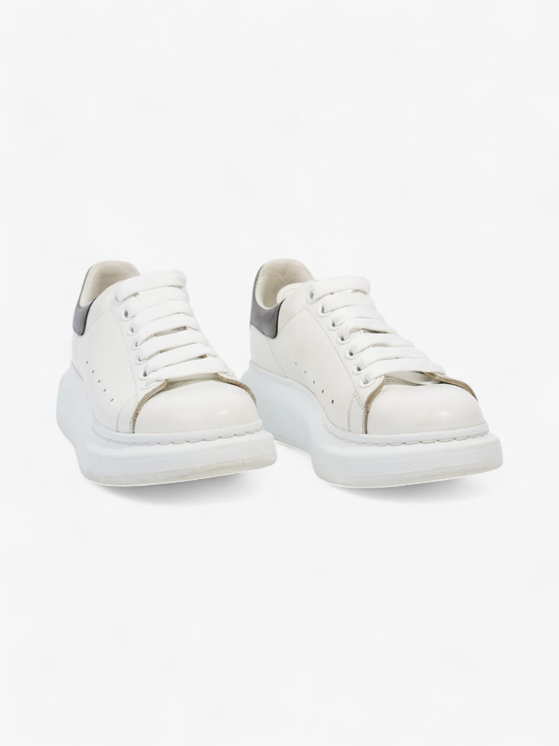  Alexander McQueen Oversized Sneakers White / Metallic Silver Leather EU 37 UK 4