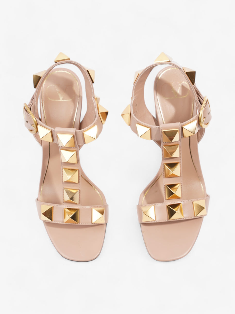 Valentino Roman Stud Sandals 90mm Dusty Pink / Gold Calfskin Leather EU 37.5 UK 4.5 Image 8