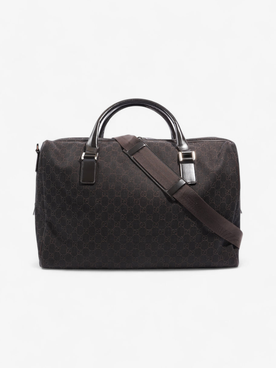 Gucci Boston Travel Bag GG Supreme / Brown Canvas Image 1