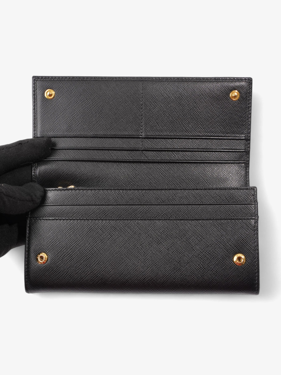 Continental Wallet Black Saffiano Leather Image 8