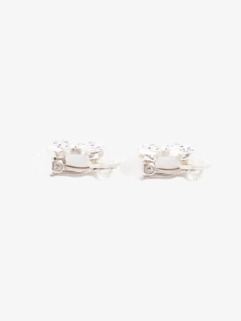 CC Clip On Earrings Silver Base Metal Image 3