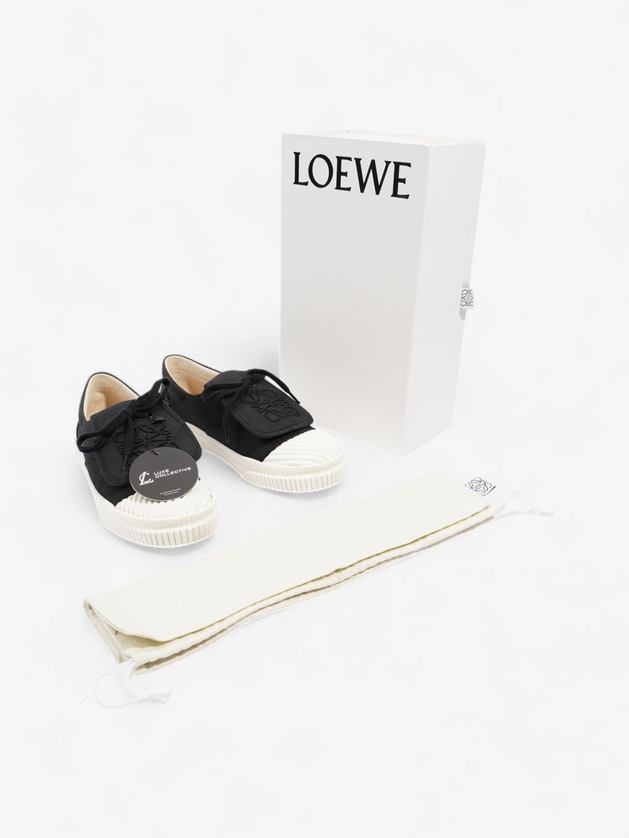 Loewe Anagram Flap Sneaker Black / White Canvas EU 38 UK 5 Image 10