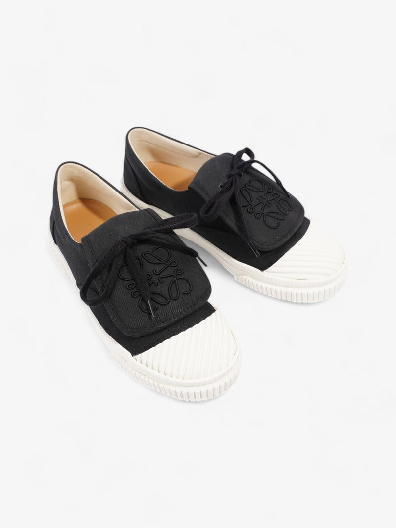  Loewe Anagram Flap Sneaker Black / White Canvas EU 38 UK 5