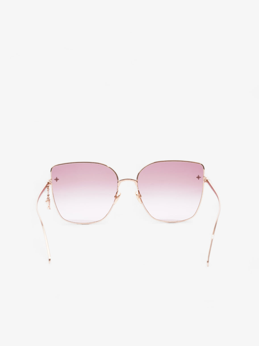 Louis Vuitton LV Charm Cat Eye Sunglasses Pink Gold Acetate 140mm Image 3