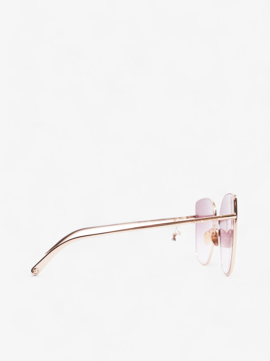 Louis Vuitton LV Charm Cat Eye Sunglasses Pink Gold Acetate 140mm Image 4