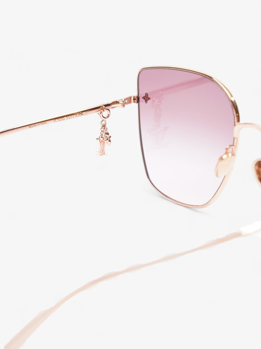 Louis Vuitton LV Charm Cat Eye Sunglasses Pink Gold Acetate 140mm Image 5