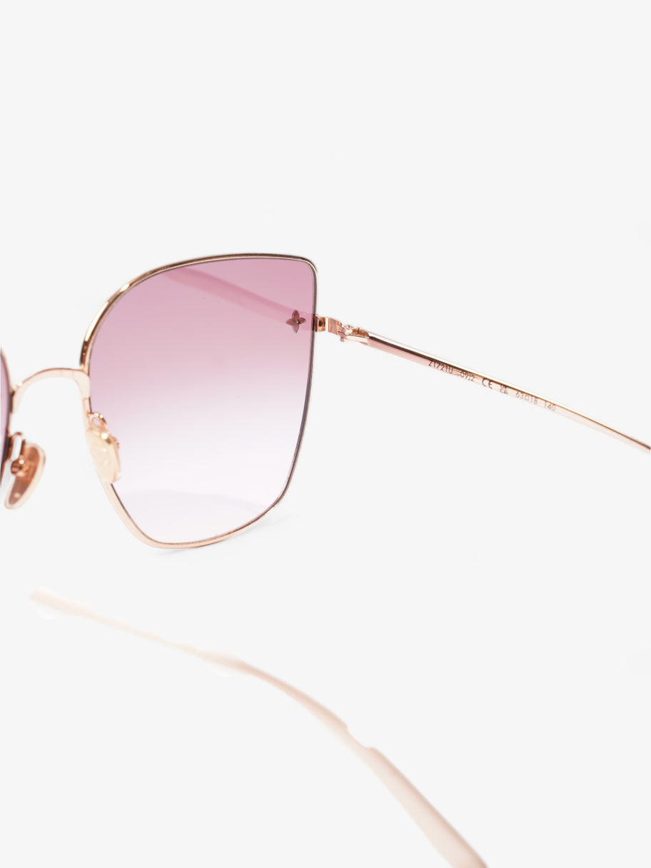 Louis Vuitton LV Charm Cat Eye Sunglasses Pink Gold Acetate 140mm Image 6