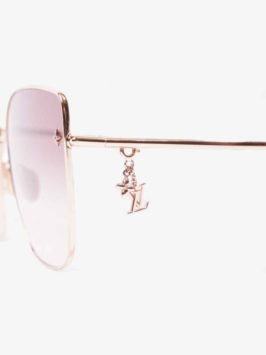 Louis Vuitton LV Charm Cat Eye Sunglasses Pink Gold Acetate 140mm Image 8