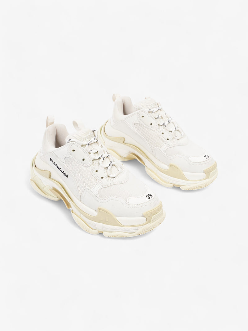  Balenciaga Triple S White  / Cream Mesh EU 39 UK 6